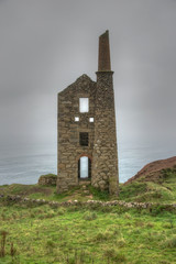Cornish Tin Mine ruin - 210851439