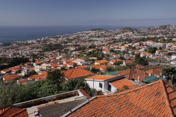 Fototapeta na wymiar View of Funchal in Madeira from Monte 