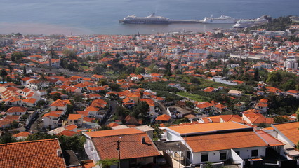View of Funchal in Madeira from Monte
