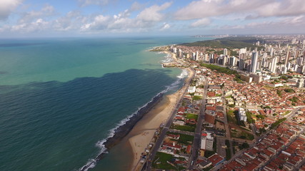 Fototapeta na wymiar Aerial view of the Brazilian beach