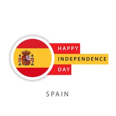 Happy Spain Independence Day Vector Template Design Illustrator