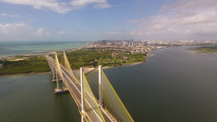 Aerial view of the bridge