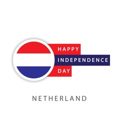 Happy Netherlands Independence Day Vector Template Design Illustrator