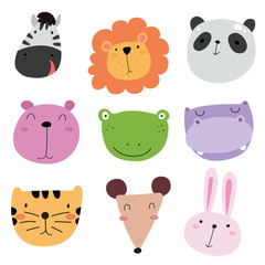 animals head character design