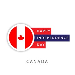 Happy Canada Independence Day Vector Template Design Illustrator