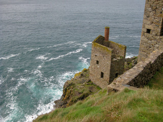 Cornish Tin Mine ruin - 210854890