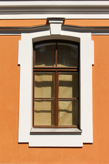 Windows and doors in the wall of an old house