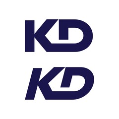 KD logo initial letter design template vector illustration