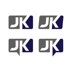 JK logo initial letter design template vector illustration