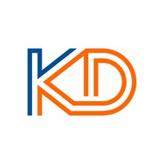 KD logo initial letter design template vector illustration