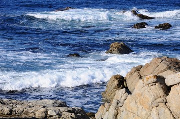 Beautiful beach near Bird Rock on 7 Mile Dr in California