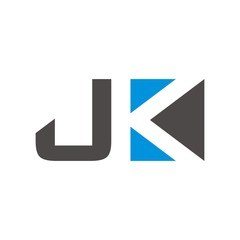 JK logo initial letter design template vector illustration