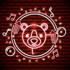 Obraz premium canada day neon