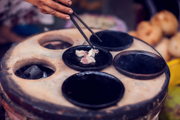 Vietnamese small rice pancake - Traditional food of Vietnam