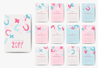 The 2019 calendar template