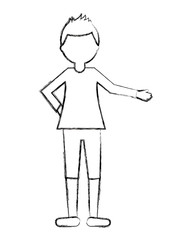 Fototapeta premium young man avatar character