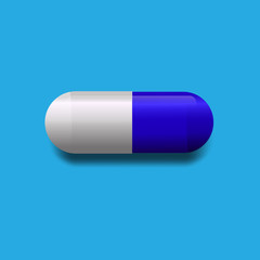 Capsule pill vector illustration.