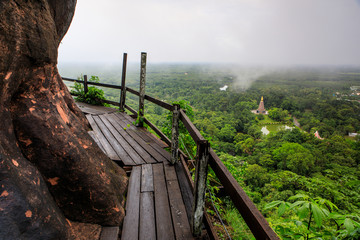 Landscape of Phu- Toek, the mountain of faith in  Buengkan province, Thailand.