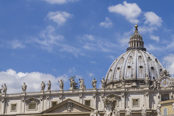 View of St Peter's basilica in Vatican City, Rome, Italy