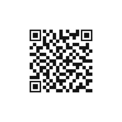 Vector QR code sample for smartphone scanning isolated on white background