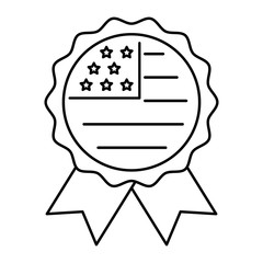 american flag in rosette ornament