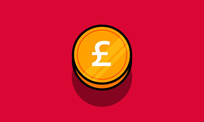 Vector illustration of UK Pound Coin
