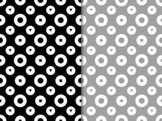 Geometric seamless pattern. Circles and triangles
