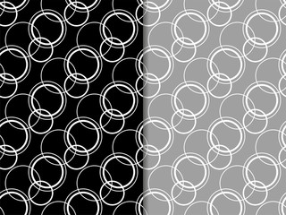 Geometric seamless pattern. Circles and rings