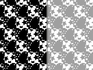 Geometric seamless pattern stars and squere