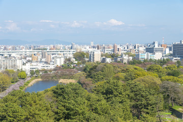 Fototapeta na wymiar 名古屋城から東方面の風景（愛知県名古屋市）
