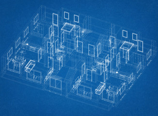 Apartment Plan Architect Blueprint