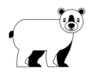 wild bear grizzly isolated icon