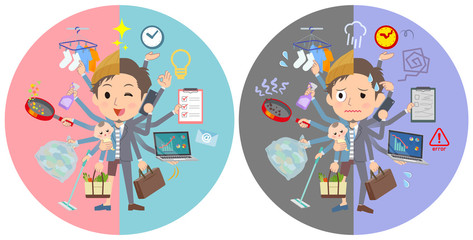 Jacket Short pants men_mulch task switch © toyotoyo