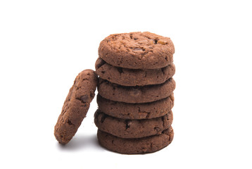chocolate cookies isolated