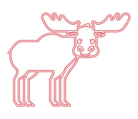 neon moose animal canada nature wild