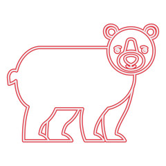 neon grizzly bear animal wildlife image