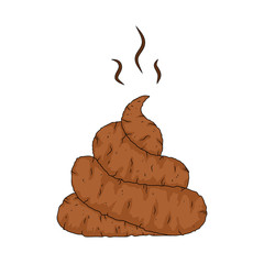 cartoon poop, shit design isolated on white background