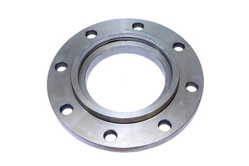 Metallic finish steel flange for industrial plumbing