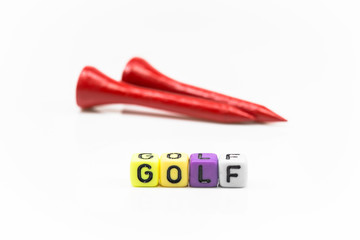  Plastic Tees for golf on white backgrow