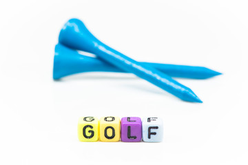  Plastic Tees for golf on white backgrow