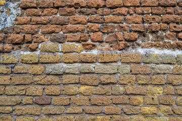 Ancient Roman brickwork. Bricks, Roman concrete, Rome.