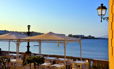 View of the beautiful coast Otranto, Italy