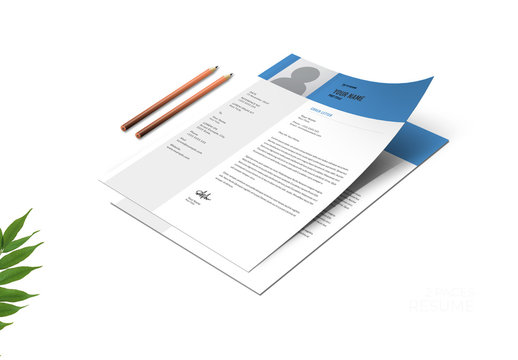 Light Blue and Gray Resume Layout