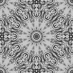 Seamless vector pattern. Geometric floral ornament. For Interior decoration, wallpaper, presentation, fashion design, print