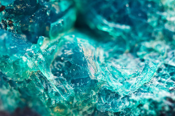 Texture Crystal. Beautiful natural turquoise background. Macro. Extreme closeup beautiful jewel...