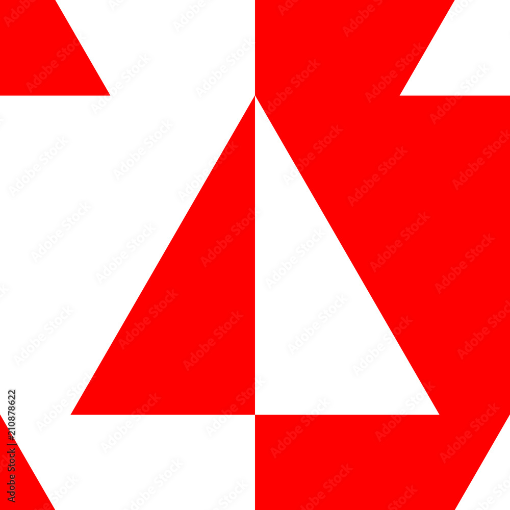 Poster beautiful red and white triangle for pattern and background,vector illustration