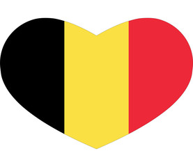 Fototapeta premium original flag icon in the heart – Belgium
