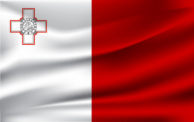 3D Waving Flag of Malta