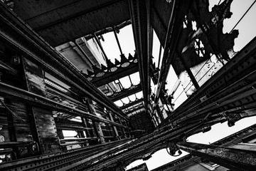 Framework of Elevador de Santa Justa in lisbon .