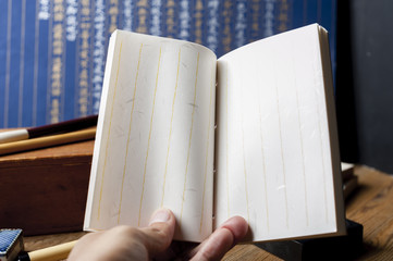 Japanese stab binding in hand